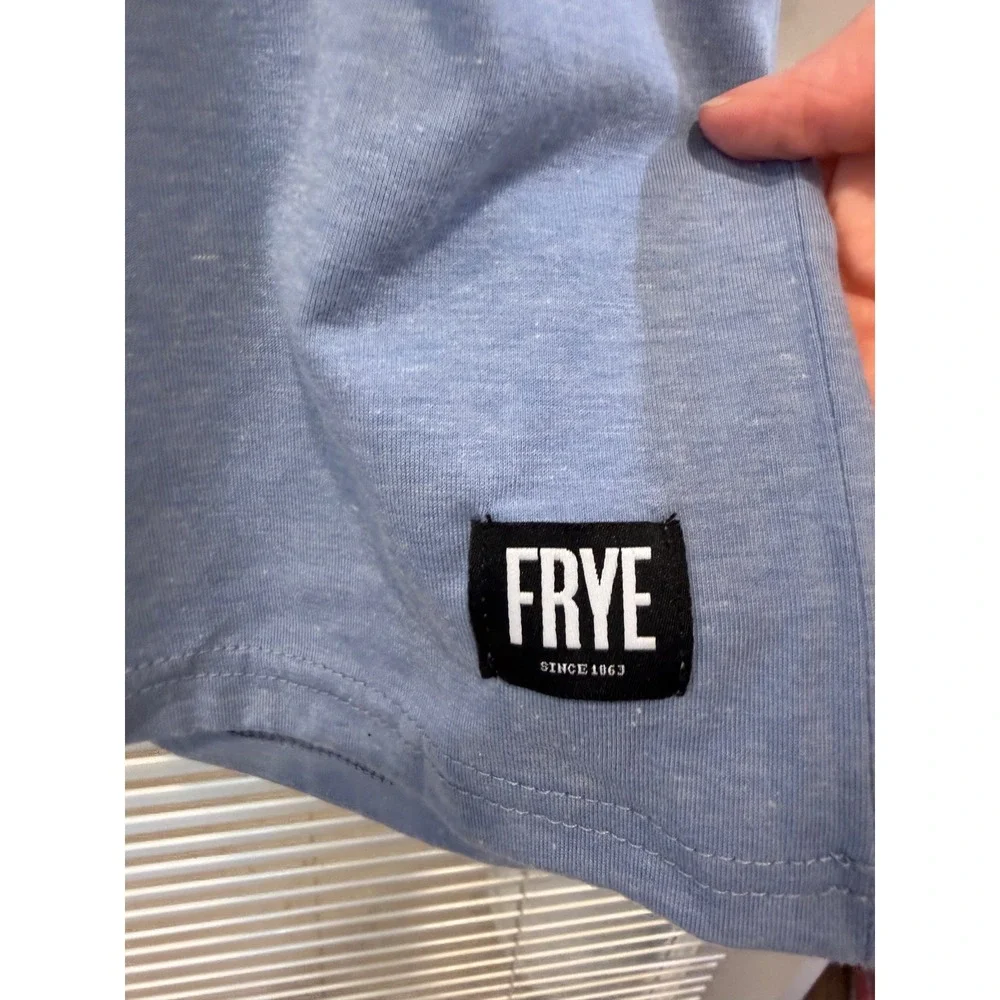 Frye Mens Premium Sleepwear T-Shirt Blue Heather Short Sleeve Crew Neck Large